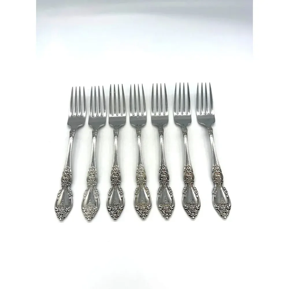 Oneida OCO Wordsworth Set of 7 Stainless Steel Dinner Forks